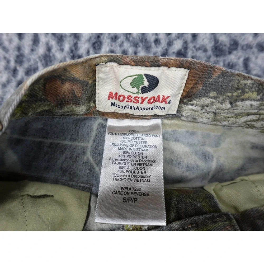 Mossy Oak Cargo Pants Youth Small Camo Explorer Woodland 0054